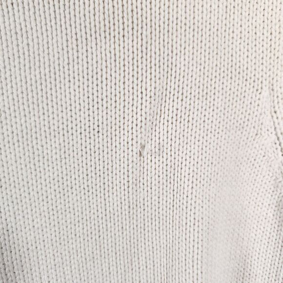 Old‎ Navy $45 Large Oversized Open Knit Cotton Blend Long Beige Ribbed Cardigan - Picture 6 of 11